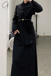 mame kurogouchi belt collarless jacket MM22SS JK022